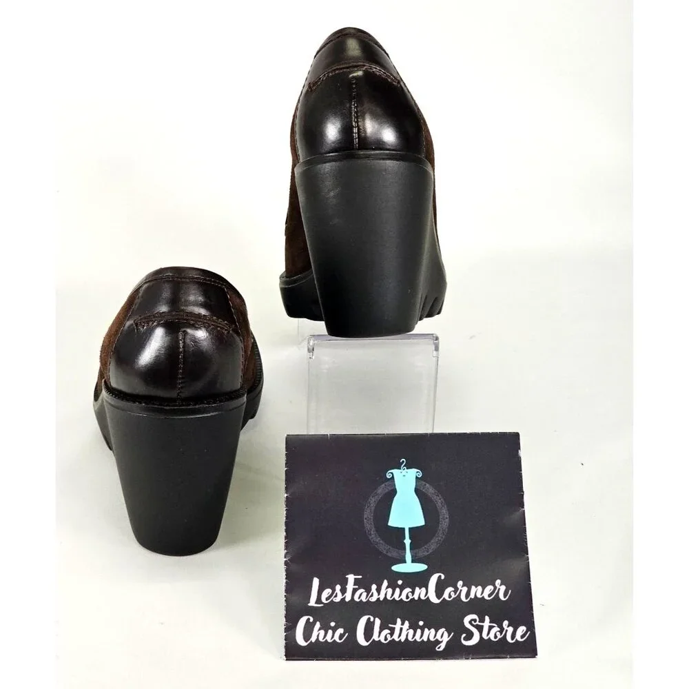 Donald J Pliner Women's Dark Brown Platform Wedges Size 8.5 506 - Picture 6 of 13